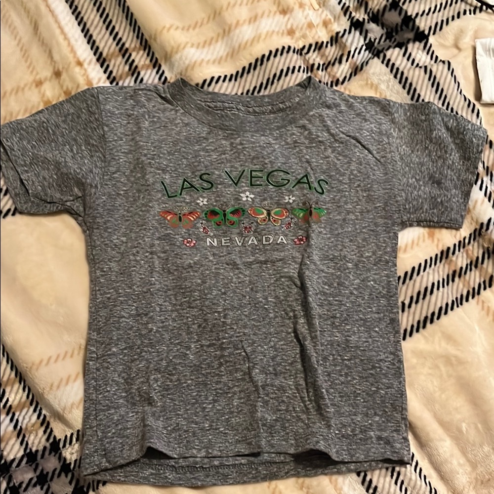 Gray Kids T-Shirt with Las Vegas Print